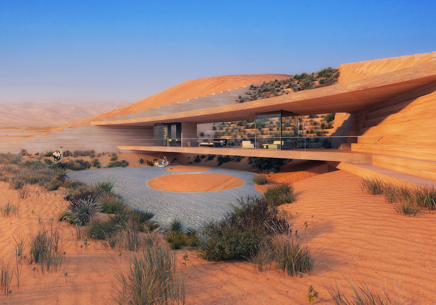 Dubai's X-Architects design desert resort in Saudi Arabia - Round City